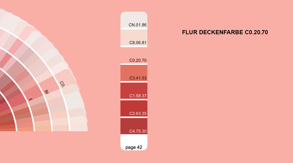 Farbberatung Flur: Deckenfarbe Flamingo